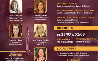 TRE promove palestra “Mulheres Eleitoralistas” no dia 05 de agosto, às 10h