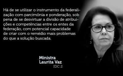 Federalização exige prova de incapacidade das autoridades locais e risco de impunidade