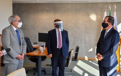 Ministro Humberto Martins empossa ministro Og Fernandes na Enfam e entrega ampliação da sede da escola