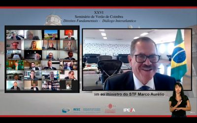 Presidente do STJ prestigia homenagem ao decano do STF, ministro Marco Aurélio