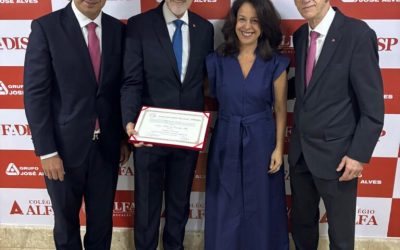 A AASP participa da cerimônia de posse do novo do Diretor Superintendente e Reitor da ALFA Educação e da outorga de título de Professor Emérito